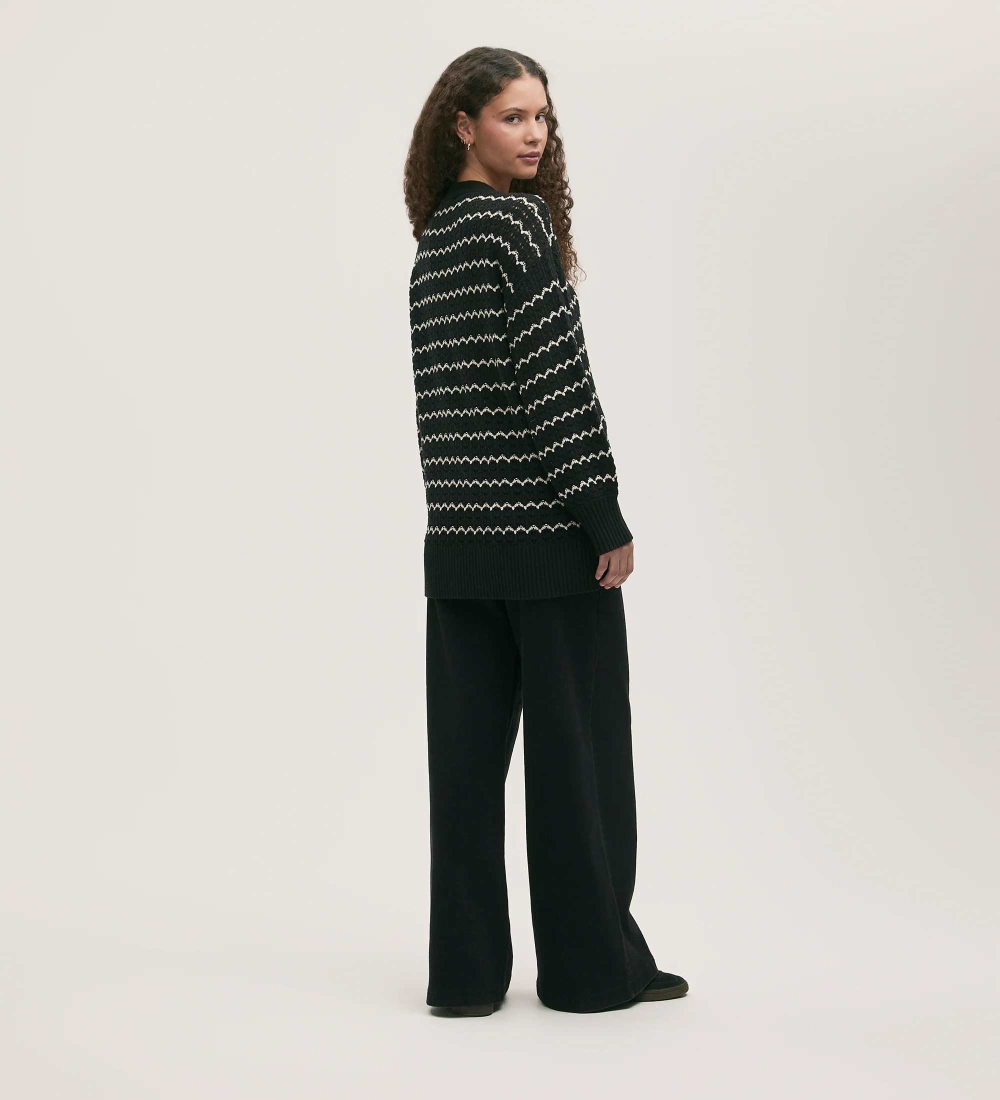 Alena Black Crochet Cardigan - Image 4